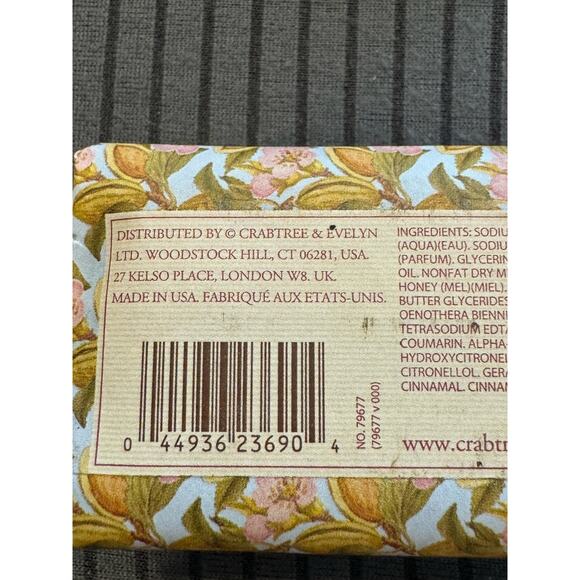 Crabtree & Evelyn ALMOND MILK AND HONEY Bar Soap 5.57 oz ea NEW - Picture 2 of 3